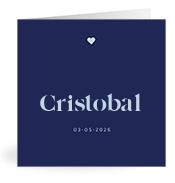 Geboortekaartje naam Cristobal j3