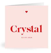 Geboortekaartje naam Crystal m3