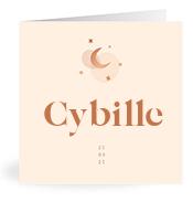 Geboortekaartje naam Cybille m1