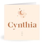 Geboortekaartje naam Cynthia m1