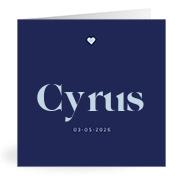 Geboortekaartje naam Cyrus j3