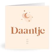 Geboortekaartje naam Daantje m1
