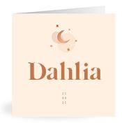 Geboortekaartje naam Dahlia m1