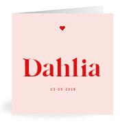 Geboortekaartje naam Dahlia m3