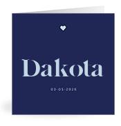 Geboortekaartje naam Dakota j3