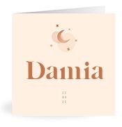 Geboortekaartje naam Damia m1