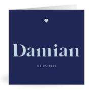 Geboortekaartje naam Damian j3