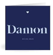 Geboortekaartje naam Damon j3