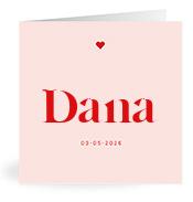 Geboortekaartje naam Dana m3