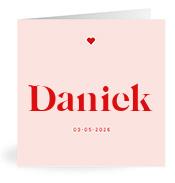 Geboortekaartje naam Daniek m3