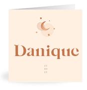 Geboortekaartje naam Danique m1
