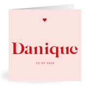 Geboortekaartje naam Danique m3