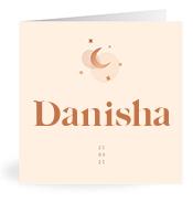 Geboortekaartje naam Danisha m1