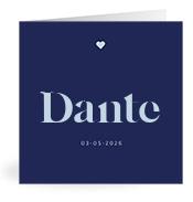 Geboortekaartje naam Dante j3