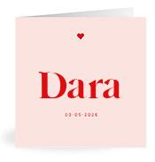 Geboortekaartje naam Dara m3