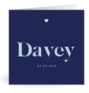 Geboortekaartje naam Davey j3