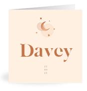 Geboortekaartje naam Davey m1