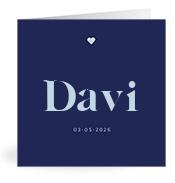 Geboortekaartje naam Davi j3