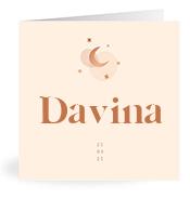 Geboortekaartje naam Davina m1