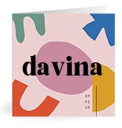 Geboortekaartje naam Davina m2