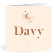 Geboortekaartje naam Davy m1