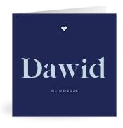 Geboortekaartje naam Dawid j3