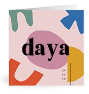 Geboortekaartje naam Daya m2