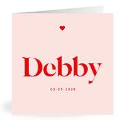 Geboortekaartje naam Debby m3