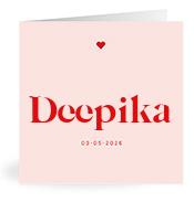 Geboortekaartje naam Deepika m3