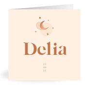 Geboortekaartje naam Delia m1