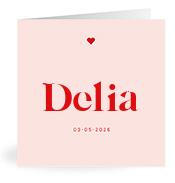 Geboortekaartje naam Delia m3