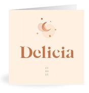 Geboortekaartje naam Delicia m1