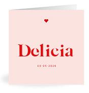 Geboortekaartje naam Delicia m3