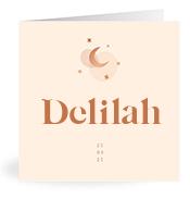 Geboortekaartje naam Delilah m1