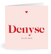 Geboortekaartje naam Denyse m3