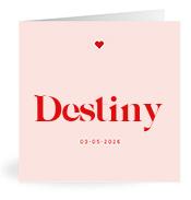 Geboortekaartje naam Destiny m3