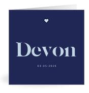Geboortekaartje naam Devon j3