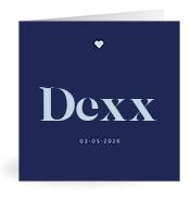 Geboortekaartje naam Dexx j3