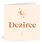 Geboortekaartje naam Deziree m1