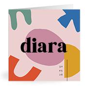 Geboortekaartje naam Diara m2