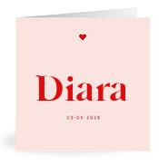 Geboortekaartje naam Diara m3