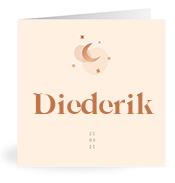Geboortekaartje naam Diederik m1