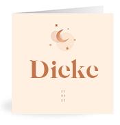 Geboortekaartje naam Dieke m1