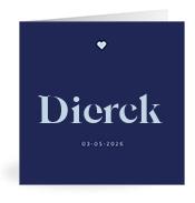 Geboortekaartje naam Dierck j3