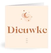 Geboortekaartje naam Dieuwke m1