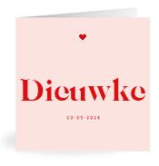 Geboortekaartje naam Dieuwke m3