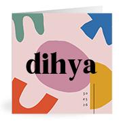 Geboortekaartje naam Dihya m2
