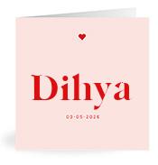 Geboortekaartje naam Dihya m3