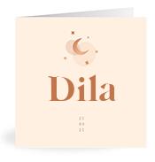 Geboortekaartje naam Dila m1