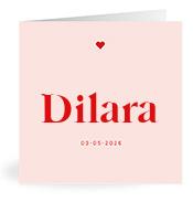 Geboortekaartje naam Dilara m3